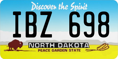 ND license plate IBZ698