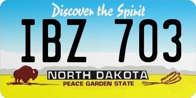 ND license plate IBZ703