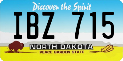 ND license plate IBZ715