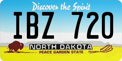 ND license plate IBZ720