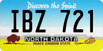 ND license plate IBZ721