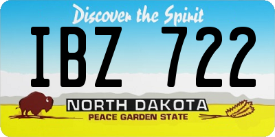 ND license plate IBZ722