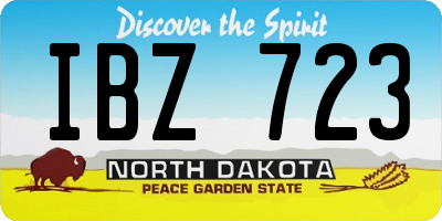 ND license plate IBZ723
