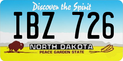 ND license plate IBZ726