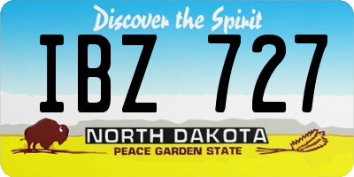 ND license plate IBZ727