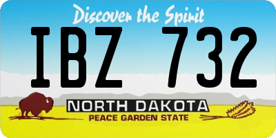 ND license plate IBZ732