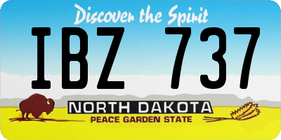 ND license plate IBZ737