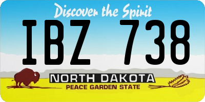 ND license plate IBZ738