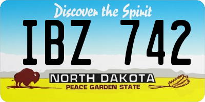ND license plate IBZ742