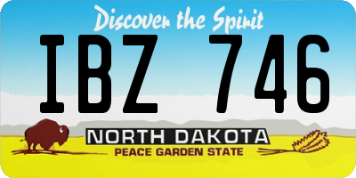 ND license plate IBZ746