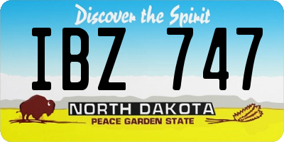 ND license plate IBZ747