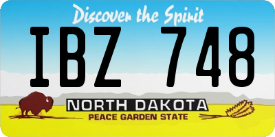 ND license plate IBZ748