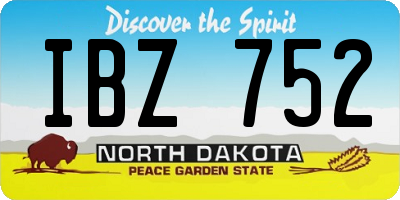 ND license plate IBZ752