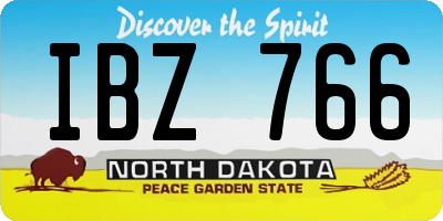 ND license plate IBZ766