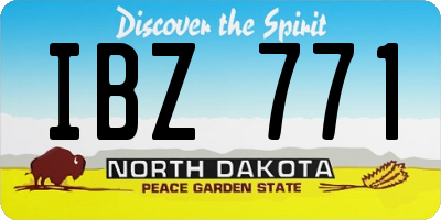 ND license plate IBZ771