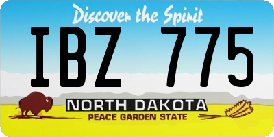 ND license plate IBZ775