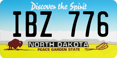 ND license plate IBZ776
