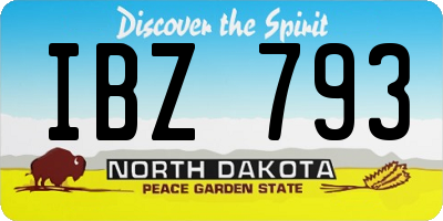 ND license plate IBZ793