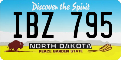 ND license plate IBZ795