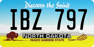 ND license plate IBZ797