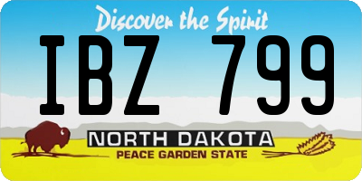 ND license plate IBZ799