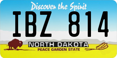 ND license plate IBZ814