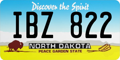 ND license plate IBZ822