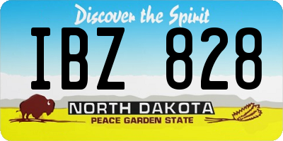 ND license plate IBZ828