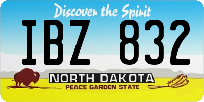 ND license plate IBZ832