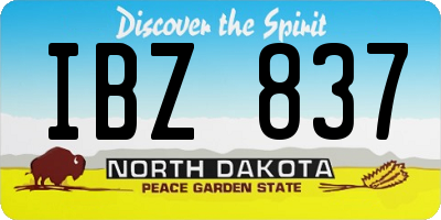 ND license plate IBZ837