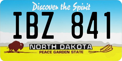 ND license plate IBZ841