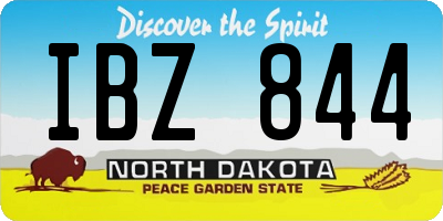 ND license plate IBZ844