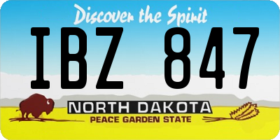 ND license plate IBZ847