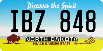 ND license plate IBZ848