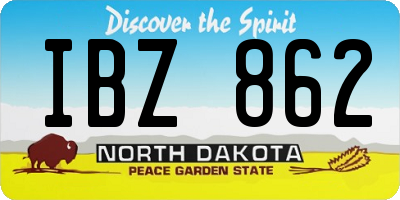 ND license plate IBZ862
