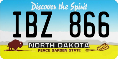ND license plate IBZ866