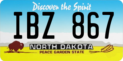ND license plate IBZ867
