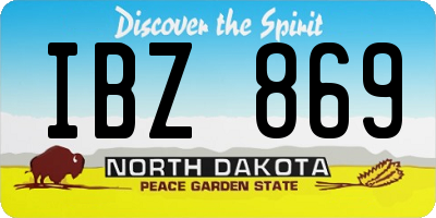 ND license plate IBZ869