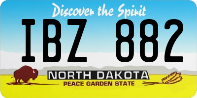 ND license plate IBZ882