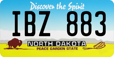ND license plate IBZ883