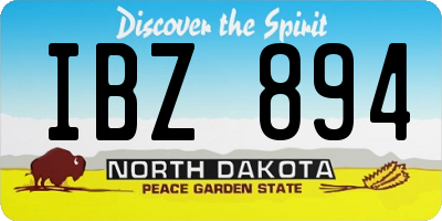 ND license plate IBZ894