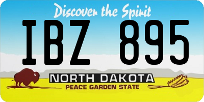 ND license plate IBZ895
