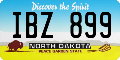 ND license plate IBZ899