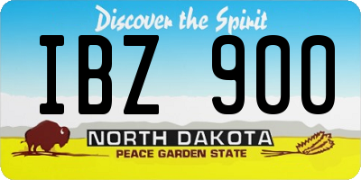 ND license plate IBZ900