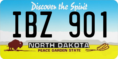ND license plate IBZ901