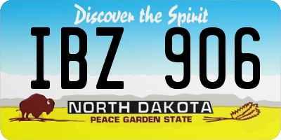 ND license plate IBZ906