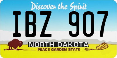ND license plate IBZ907