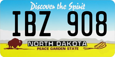 ND license plate IBZ908