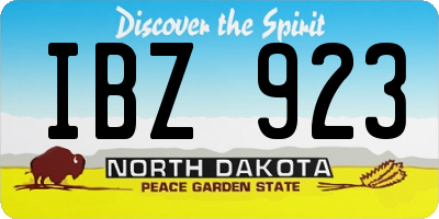 ND license plate IBZ923