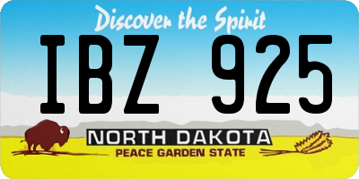 ND license plate IBZ925